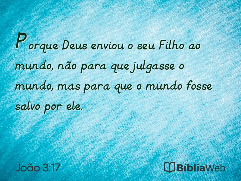 João 3:17 em imagem para compartilhar
