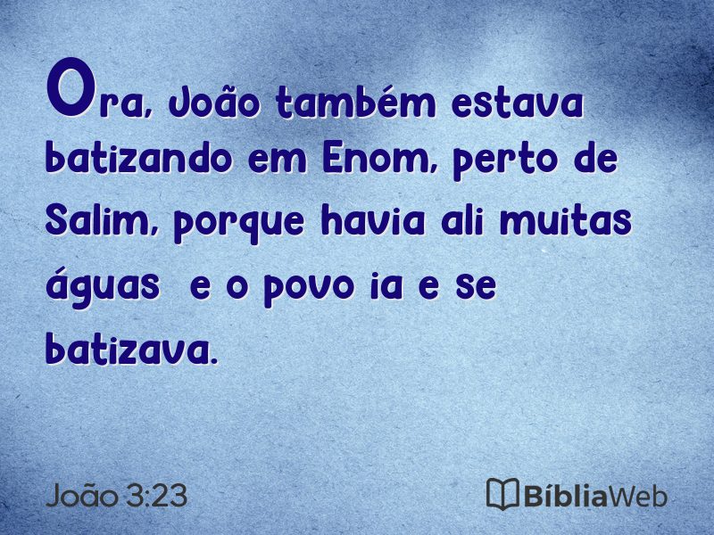 João 3:23 em imagem para compartilhar