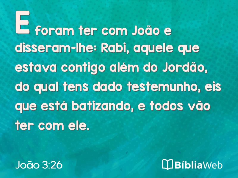 João 3:26 em imagem para compartilhar