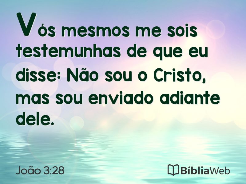 João 3:28 em imagem para compartilhar