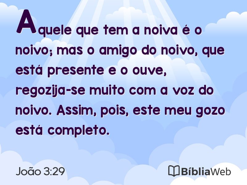 João 3:29 em imagem para compartilhar