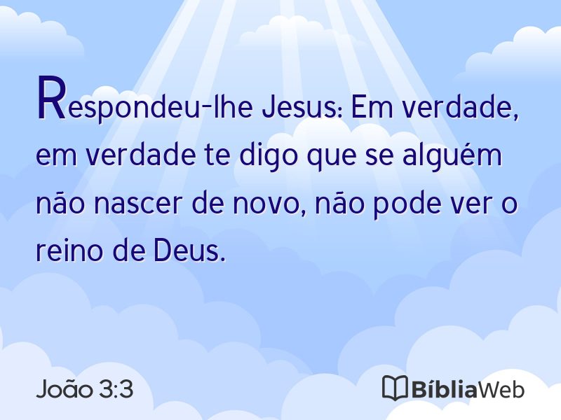 João 3:3 em imagem para compartilhar