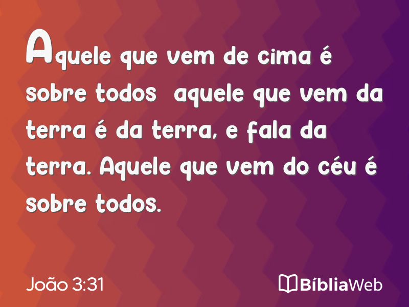 João 3:31 em imagem para compartilhar