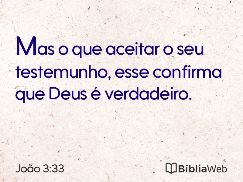 João 3:33 em imagem para compartilhar