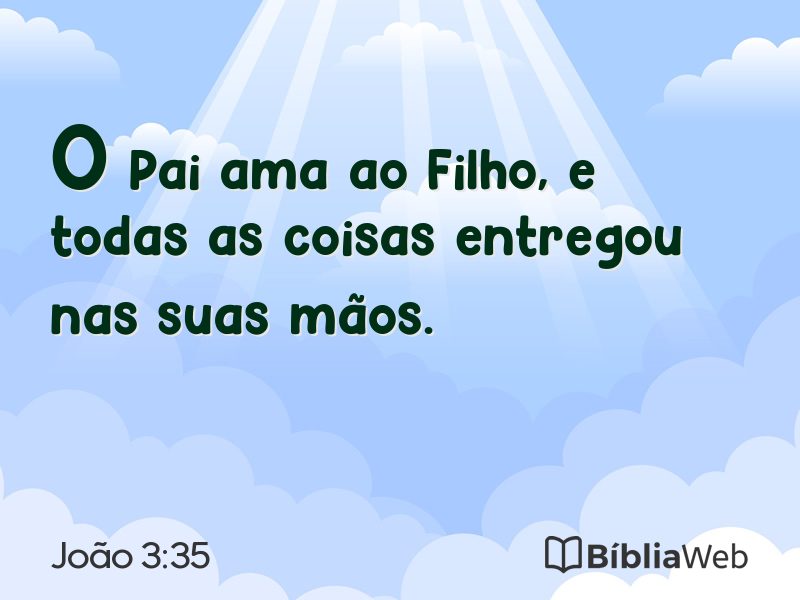 João 3:35 em imagem para compartilhar