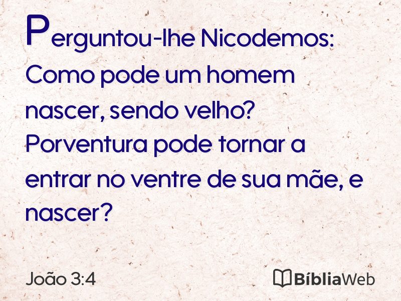 João 3:4 em imagem para compartilhar