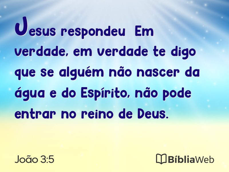 João 3:5 em imagem para compartilhar