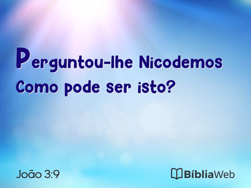João 3:9 em imagem para compartilhar