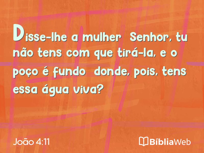 João 4:11 em imagem para compartilhar