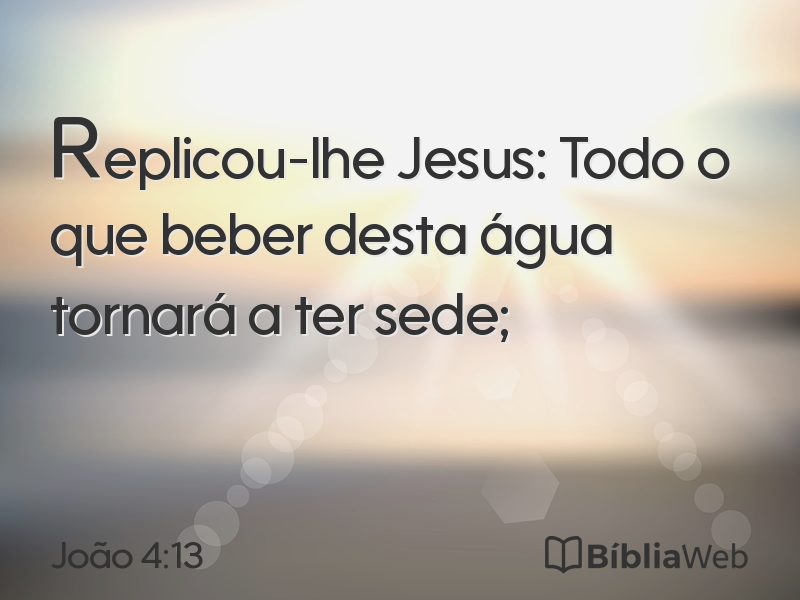 João 4:13 em imagem para compartilhar