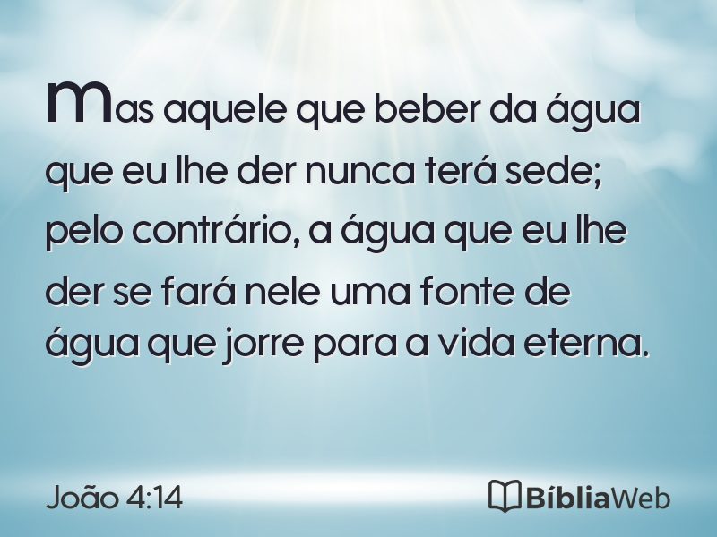 João 4:14 em imagem para compartilhar
