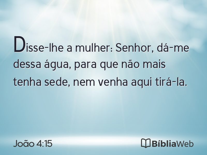 João 4:15 em imagem para compartilhar