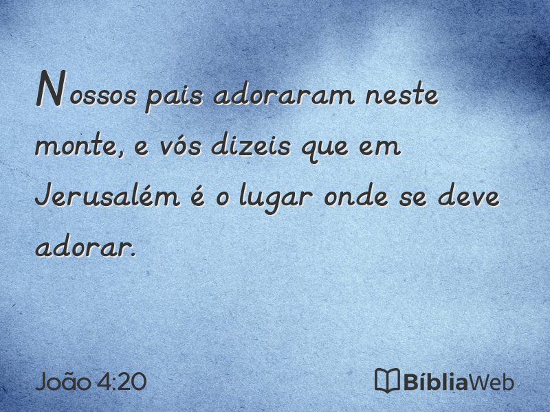 João 4:20 em imagem para compartilhar
