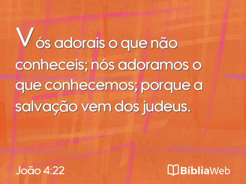 João 4:22 em imagem para compartilhar