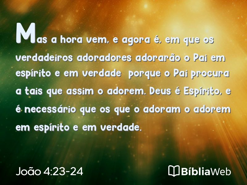 João 4:23-24 em imagem para compartilhar