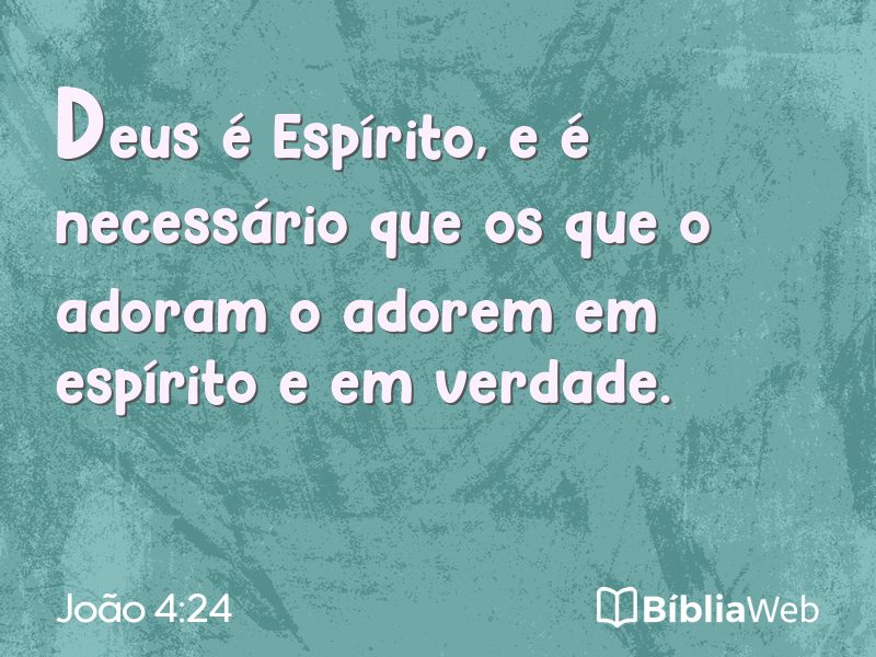 João 4:24 em imagem para compartilhar