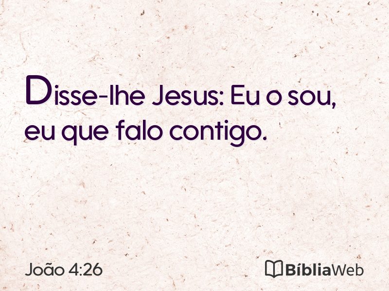 João 4:26 em imagem para compartilhar