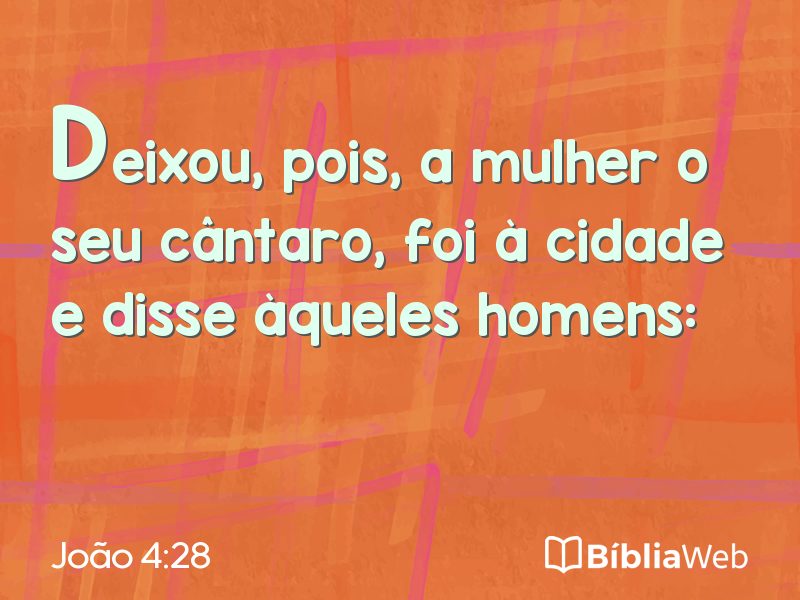 João 4:28 em imagem para compartilhar