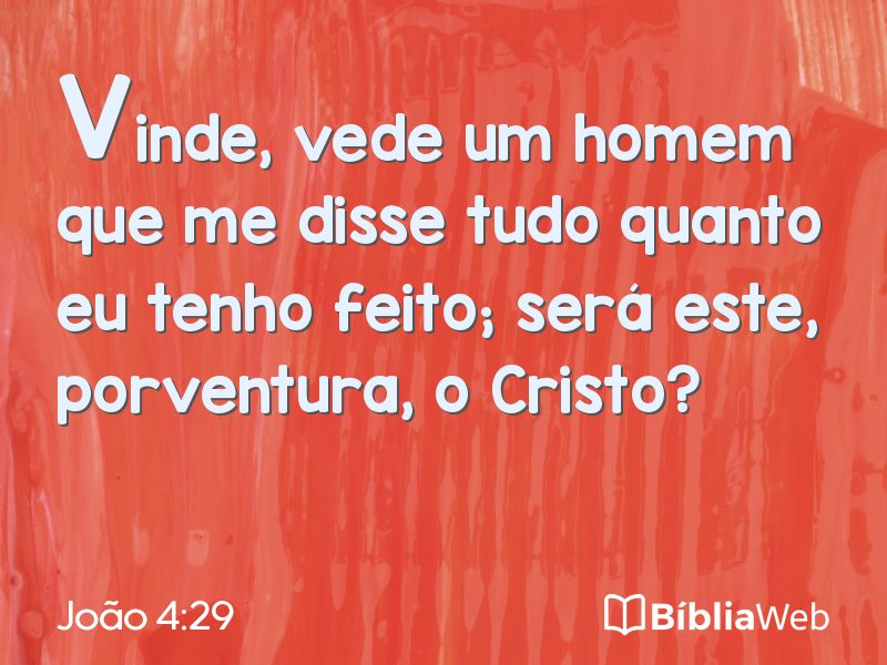 João 4:29 em imagem para compartilhar