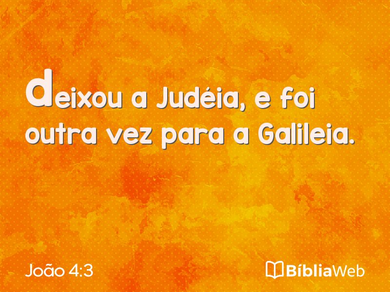 João 4:3 em imagem para compartilhar