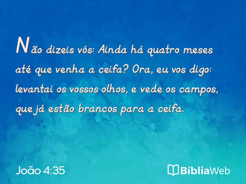 João 4:35 em imagem para compartilhar