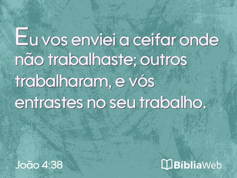 João 4:38 em imagem para compartilhar