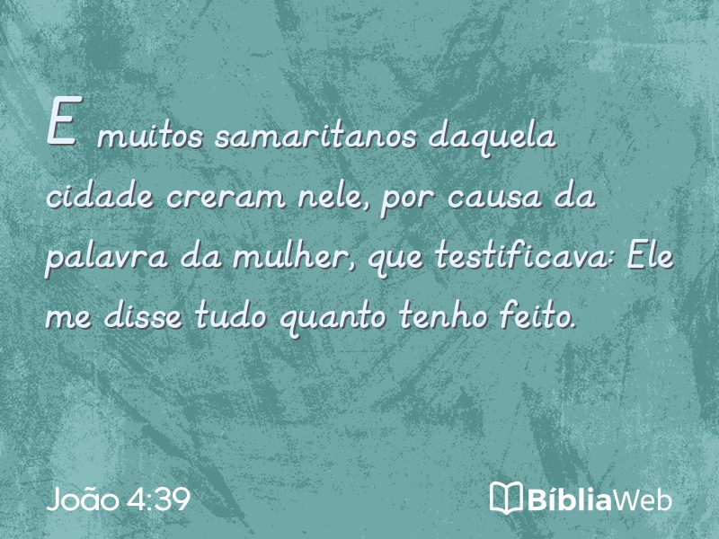 João 4:39 em imagem para compartilhar