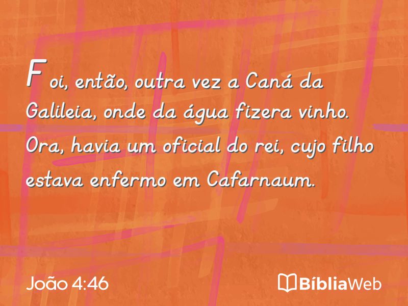 João 4:46 em imagem para compartilhar