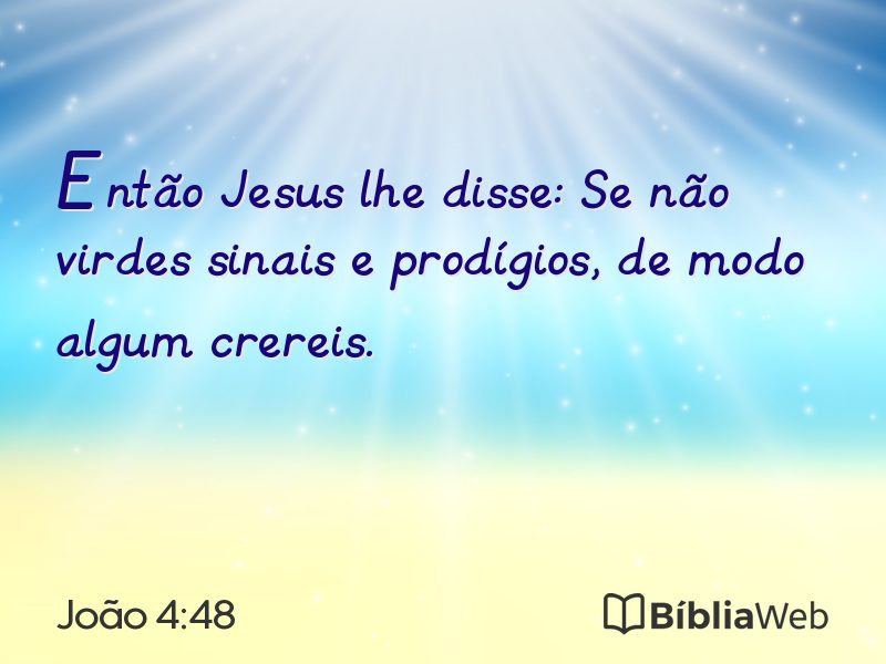 João 4:48 em imagem para compartilhar