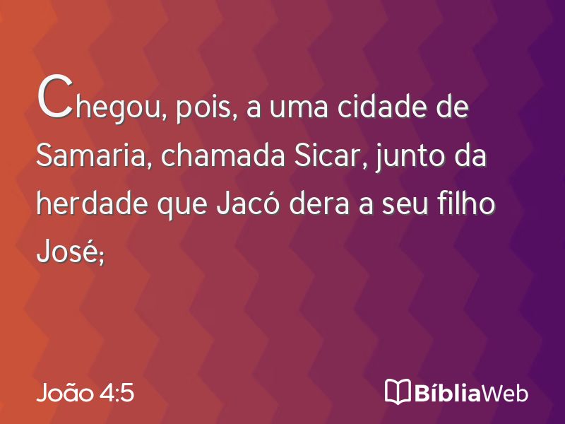 João 4:5 em imagem para compartilhar