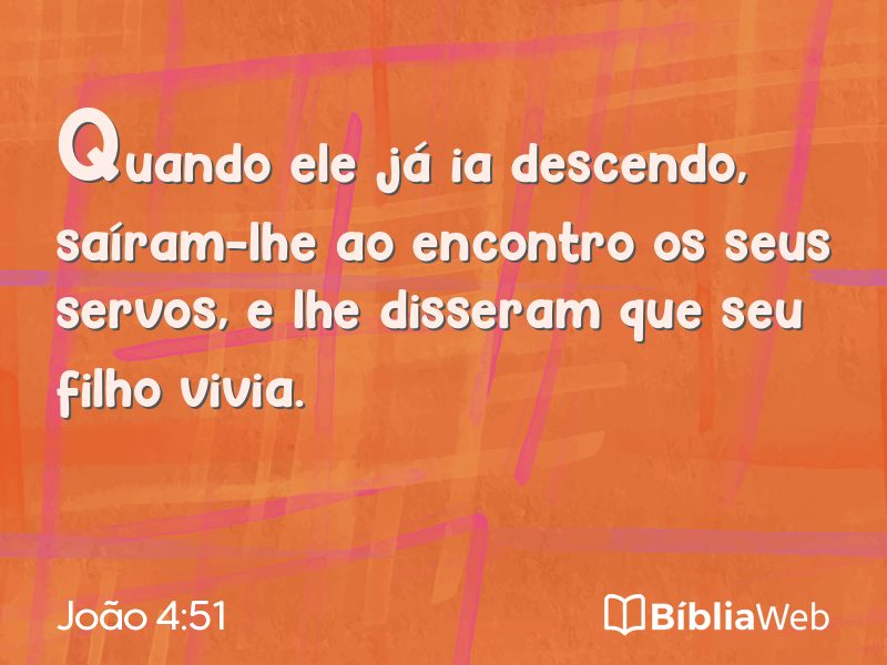 João 4:51 em imagem para compartilhar