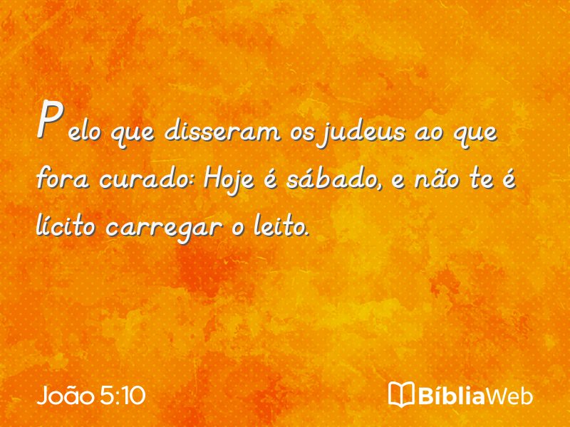 João 5:10 em imagem para compartilhar