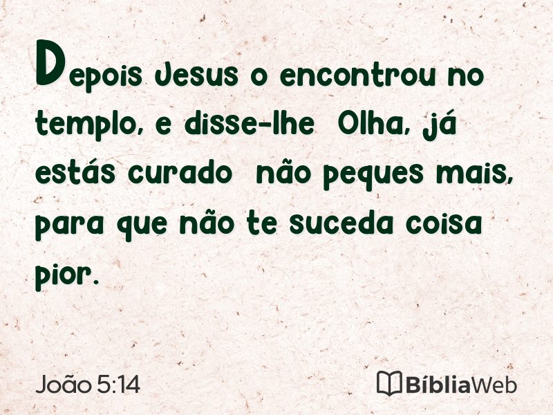 João 5:14 em imagem para compartilhar
