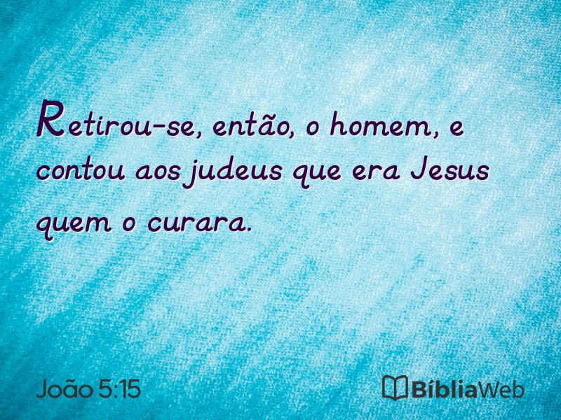João 5:15 em imagem para compartilhar