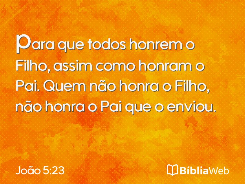 João 5:23 em imagem para compartilhar