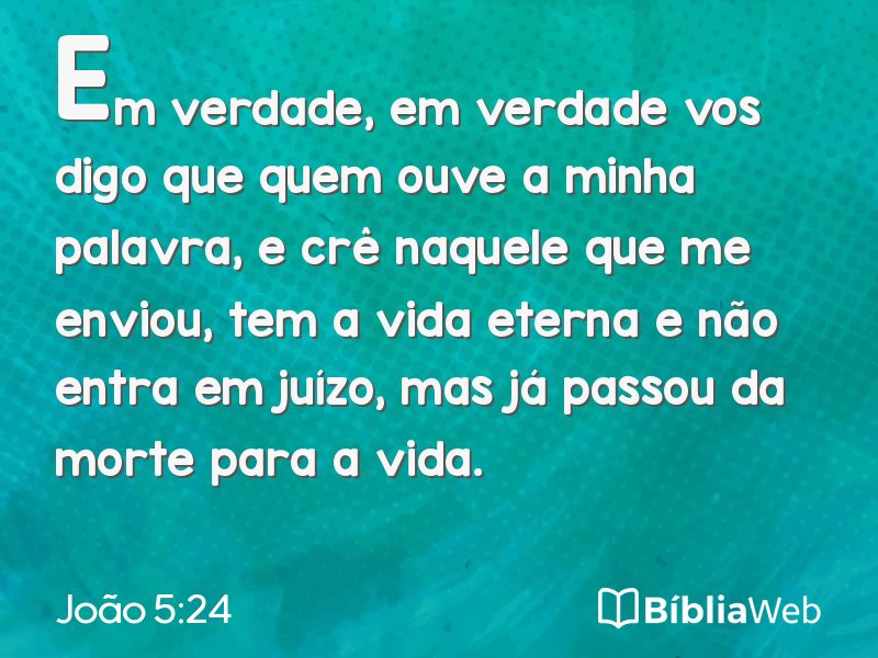 João 5:24 em imagem para compartilhar