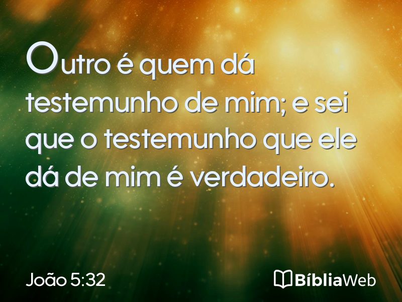 João 5:32 em imagem para compartilhar