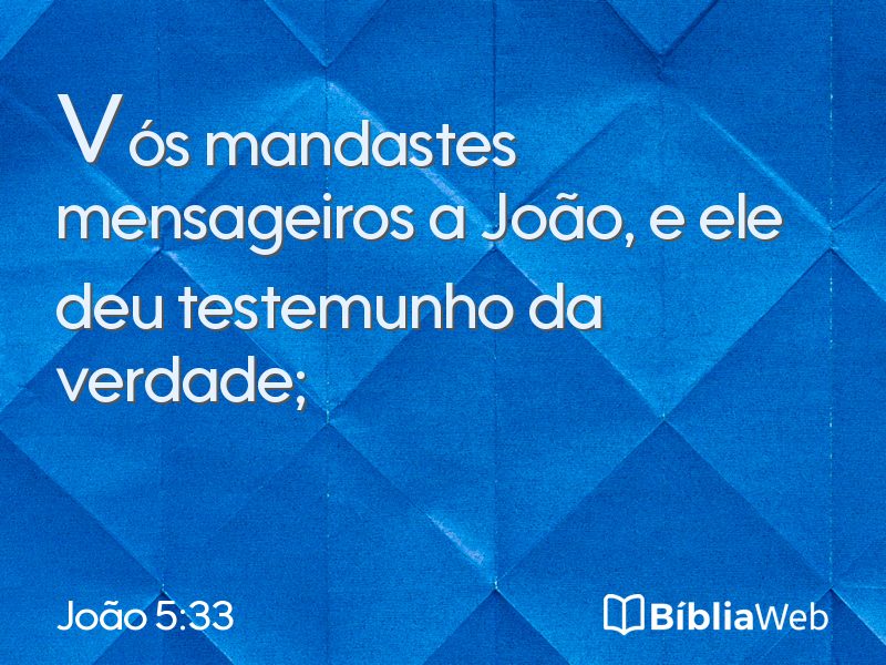João 5:33 em imagem para compartilhar
