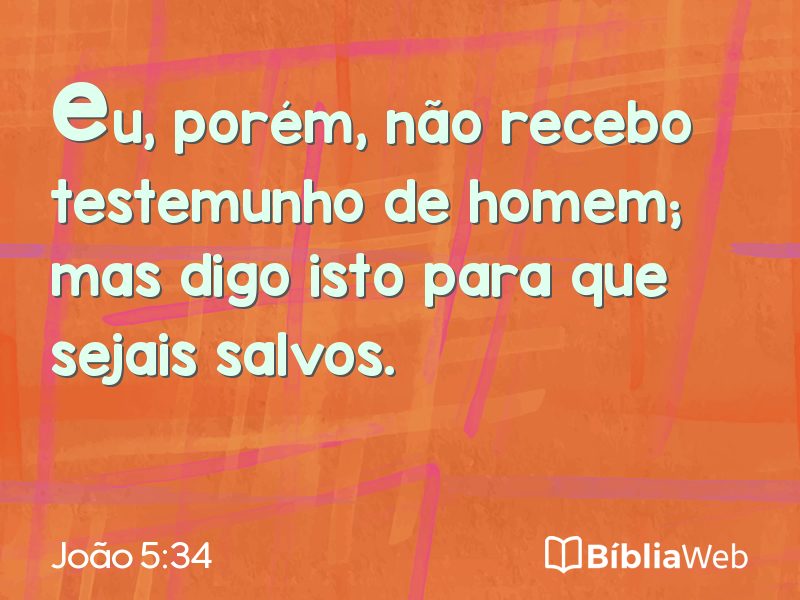 João 5:34 em imagem para compartilhar