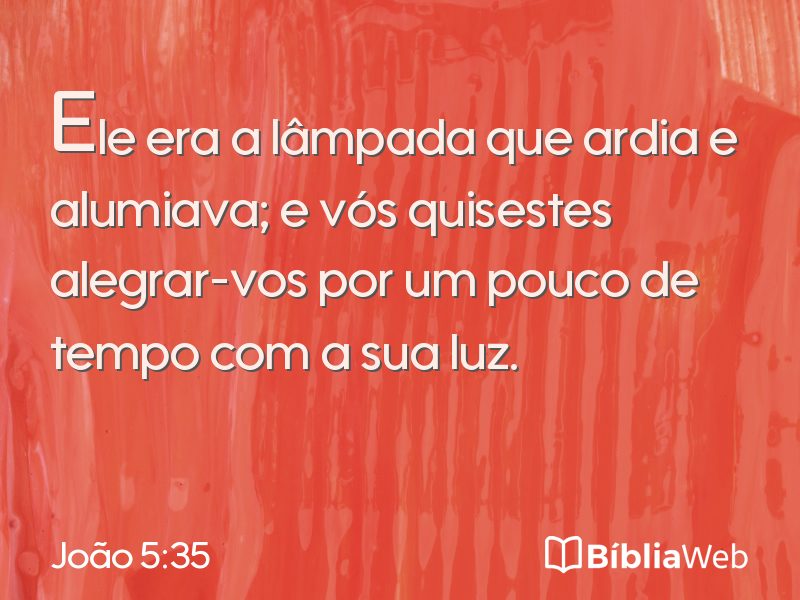 João 5:35 em imagem para compartilhar
