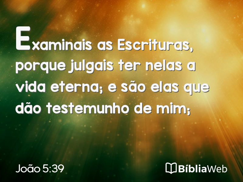 João 5:39 em imagem para compartilhar