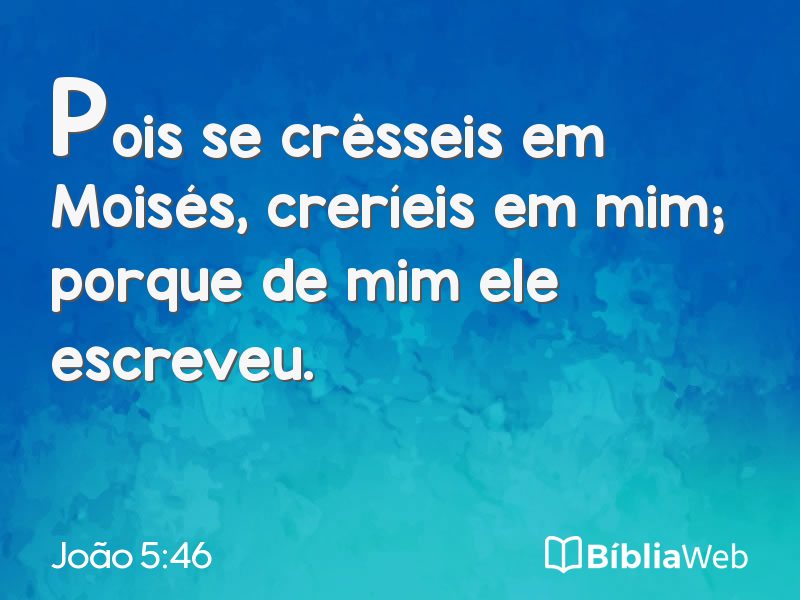 João 5:46 em imagem para compartilhar