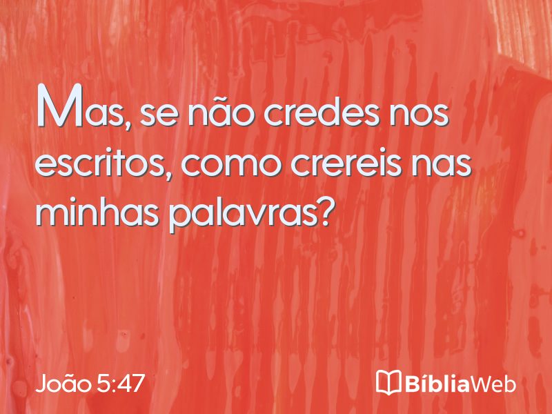 João 5:47 em imagem para compartilhar