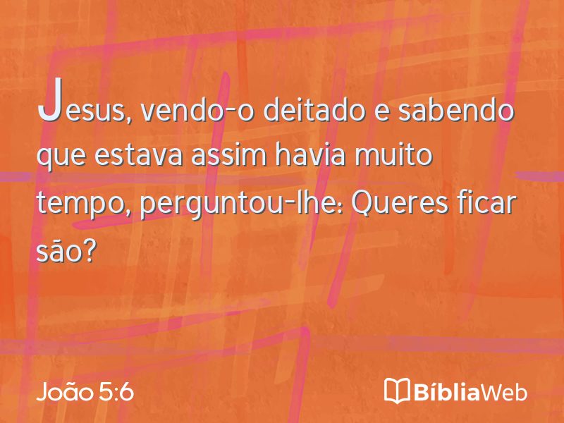 João 5:6 em imagem para compartilhar