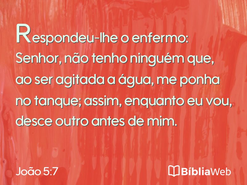 João 5:7 em imagem para compartilhar
