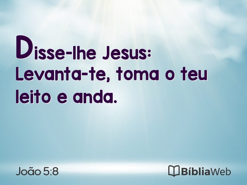 João 5:8 em imagem para compartilhar