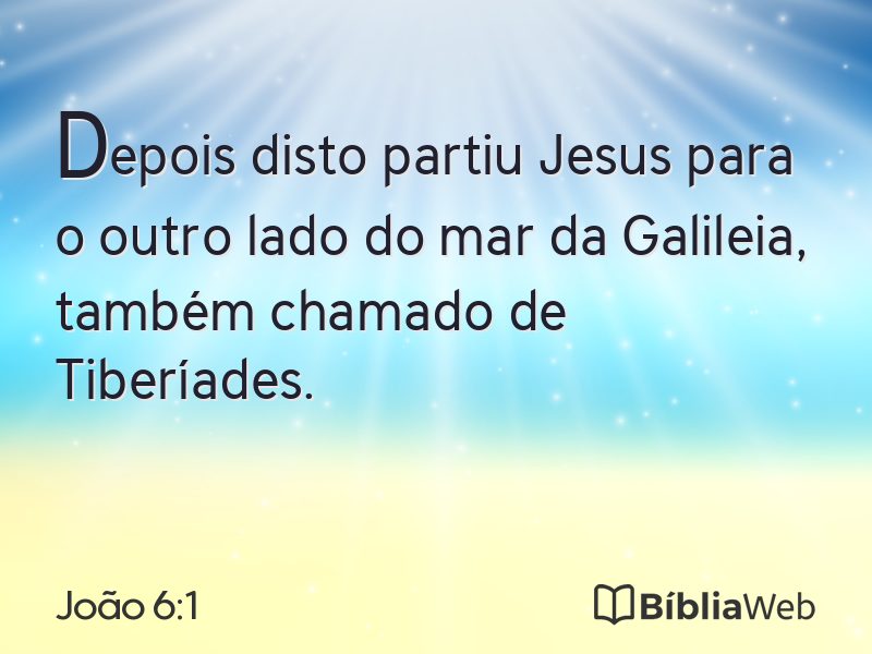 João 6:1 em imagem para compartilhar