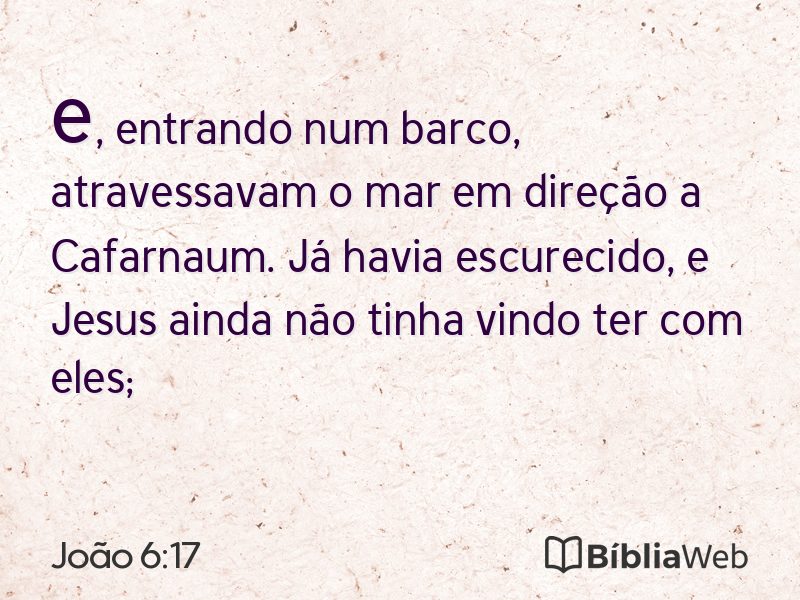 João 6:17 em imagem para compartilhar