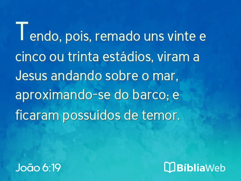 João 6:19 em imagem para compartilhar