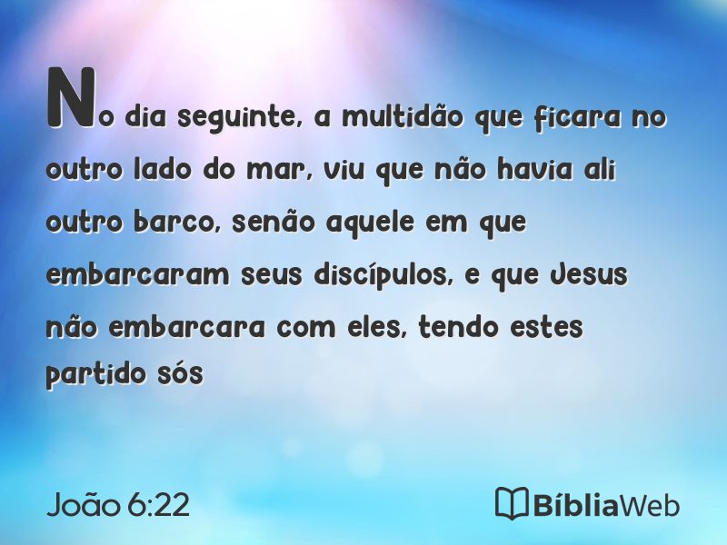 João 6:22 em imagem para compartilhar